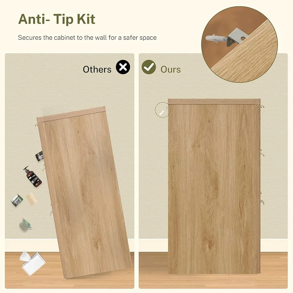 product modern 6 drawer wide fluted chest of drawers metal handles curved profile design wood material for bedroom living room storage-4