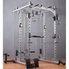 Equipment Commercial Fitness Equipment Smith Machine Multifunctional Strength Squat Rack Heavy Duty Power Cage