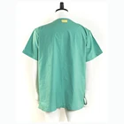 Uniform Wholesale Customized Logo Spa Club Dental Hospital Dedicated V-neck Half Sleeve Green Shirt Uniform