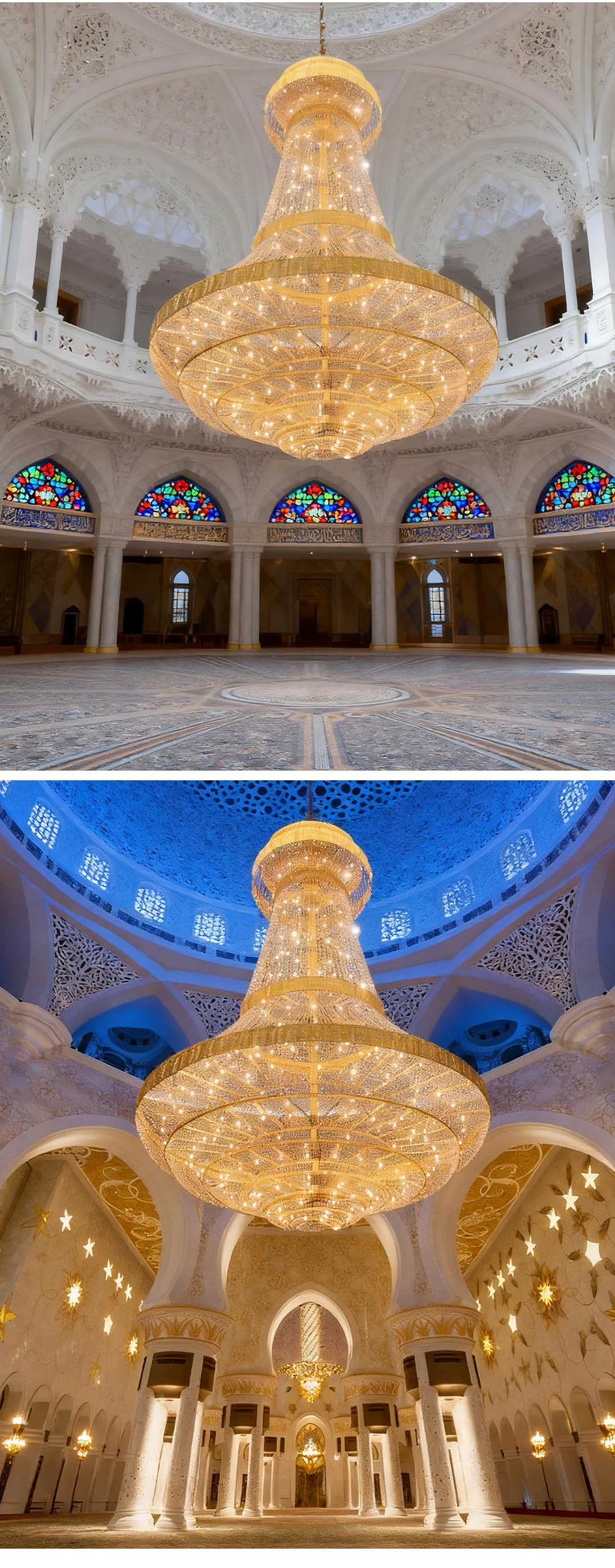 cpl 008 bespoke grand crystal mosque chandelier oversized islamic led lighting for masjid prayer hall-4
