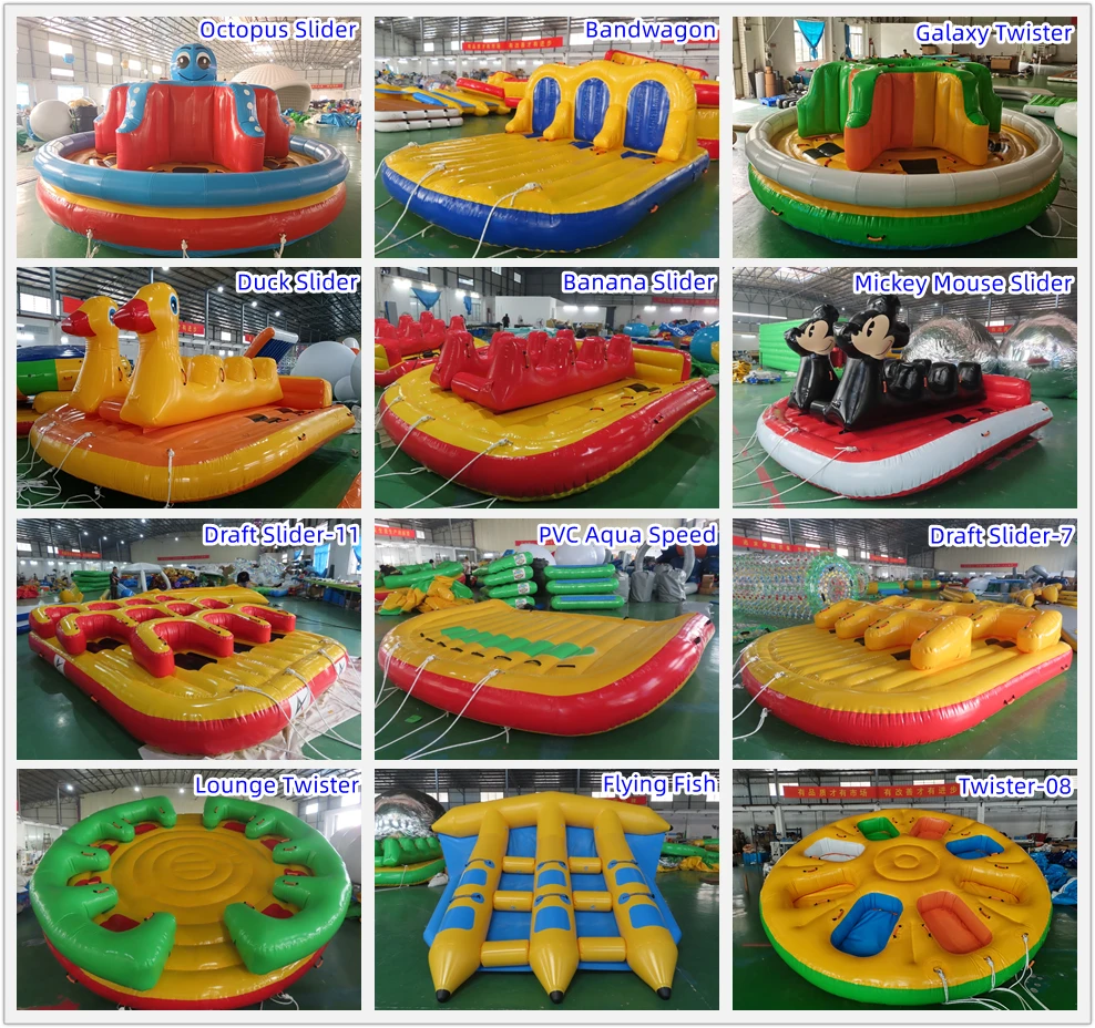 Water Fun Park 10 Seats Towable Double Flying Fish Inflatable Banana Boat