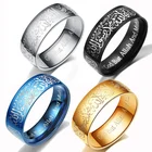 Titanium Ring European And American Jewelry Hot Sale Black Gold Color Men Titanium Ring Best-selling