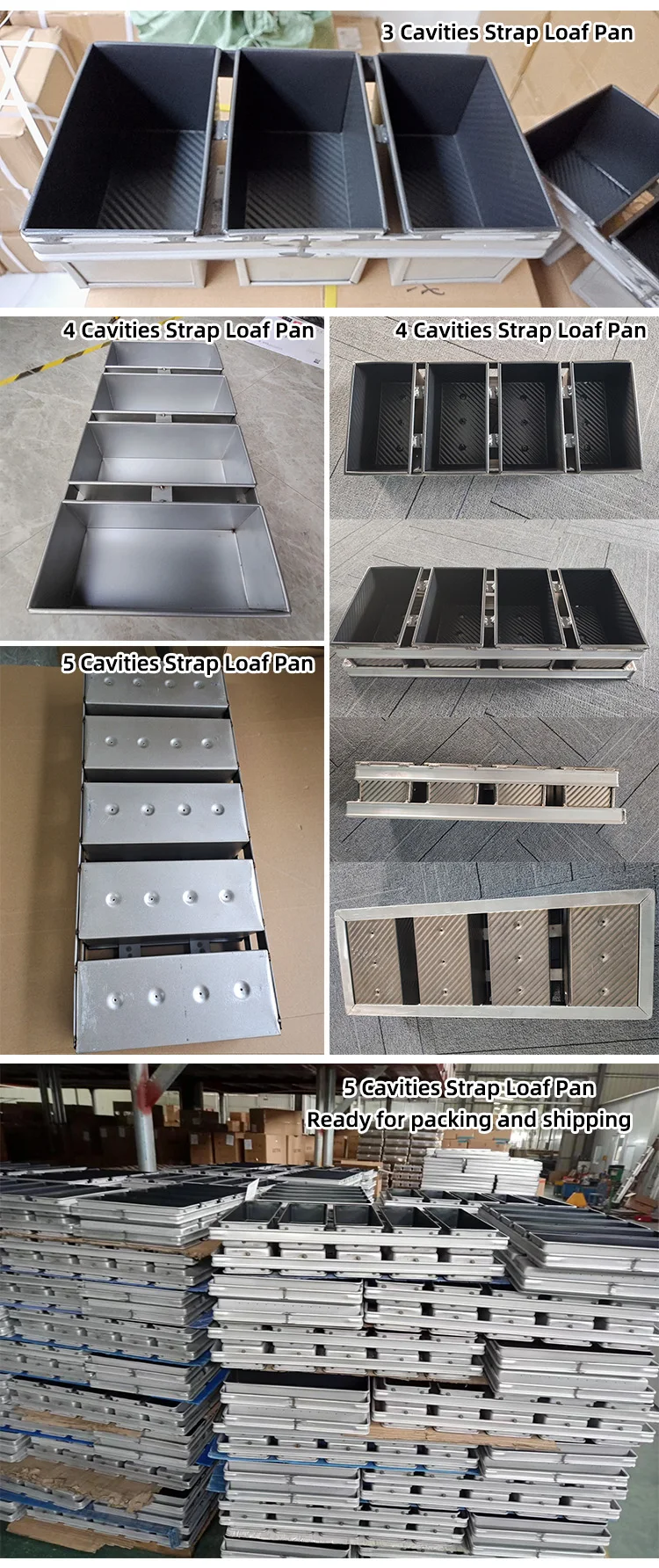 Custom Made Aluminum 3 5 Cavities Bread Baking Pans Loaf Toast Bread