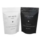 Food Bag Foil Ziplock Bag Ruika Package Food Grade Black Matt Surface Coffee Bag With Valve Foil Ziplock Coffee Pouch