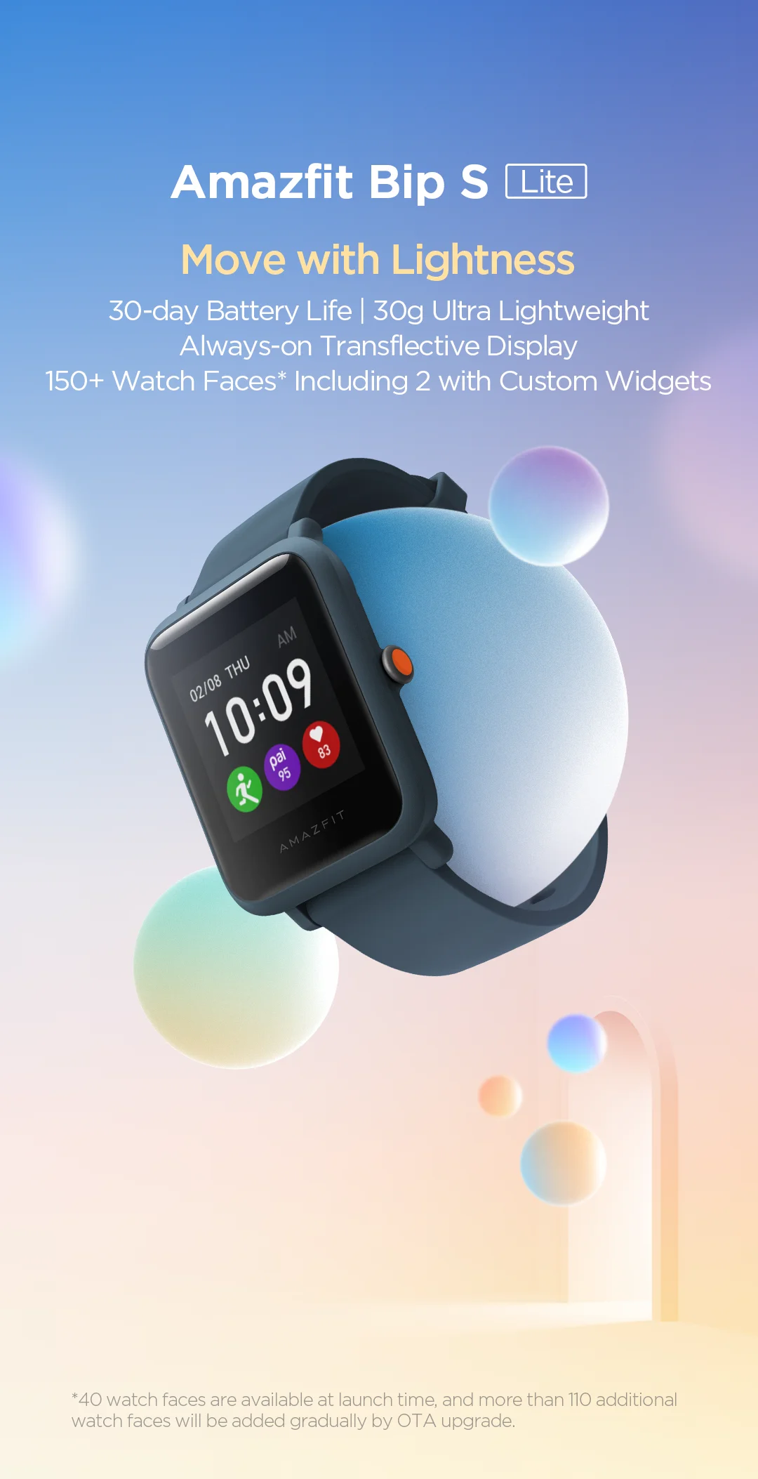 Amazfit Smartwatch Bip S Lite,Relógio Inteligente,Controle De Música,Sem  Fio,5atm,Bip S Lite,2021 - Buy Relógios Inteligentes,Bip Amazônia S Lite,Bip  Amazônia Relógios Inteligentes Product on Alibaba.com