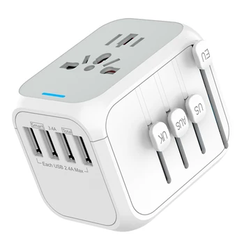 Universal Travel Adapter Universal Travel Adapter With Usb And Type-c Smart Usb Charger Electrical Plug Socket
