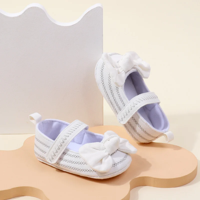 Factory Directly Beautiful Fancy Baby Girls Shoes Soft Sole Newborn Infant Shoes for Girls Cute Bowknot for Toddler Girls manufacture