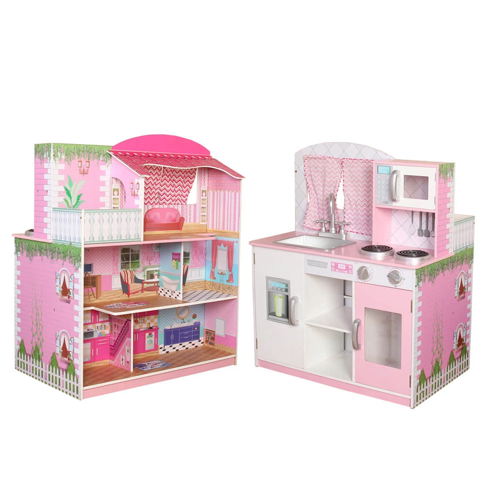 2 in 1 play kitchen and dolls house