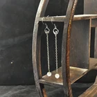 Hoop Earrings Earrings Tassel Whiteswan Long Hoop 925silver Tassels Pendant Shaped Drop Swan Earrings