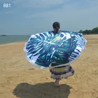 Beach Beach Use USA Market Microfiber Warp Sublimation Print Brush Big Round Towel