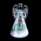 Table Ornament Ornament Table LED Glass Cone Pray Angel Table Ornament With Christmas Tree And Elly Fruit Inside