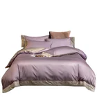 Star 5 Star Hotel Linen Duvet Cover Bedsheet Luxury Design Bed Sheet Silk Bedding Set