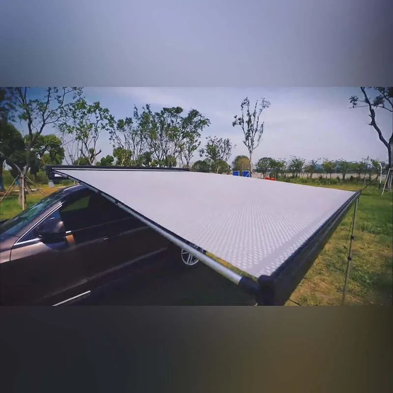 AL-2025 Hot Sale Aluminium Retractable Side Awning With Light Car Side Tent 4wd Awning for Truck