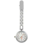Alloy Metal Silver Color Lady's Tunic Lapel Pin-on Clip Quartz Fob Watch Breast Nurses Watch