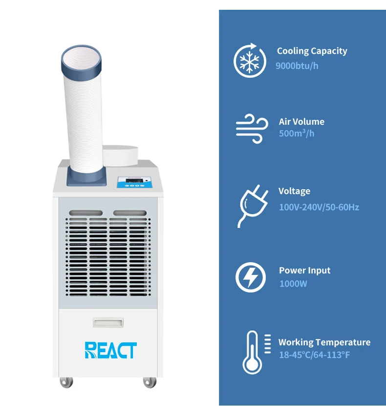 Portable Mobile Air Conditioner, 9000BTU, 100V-240V - detail 4