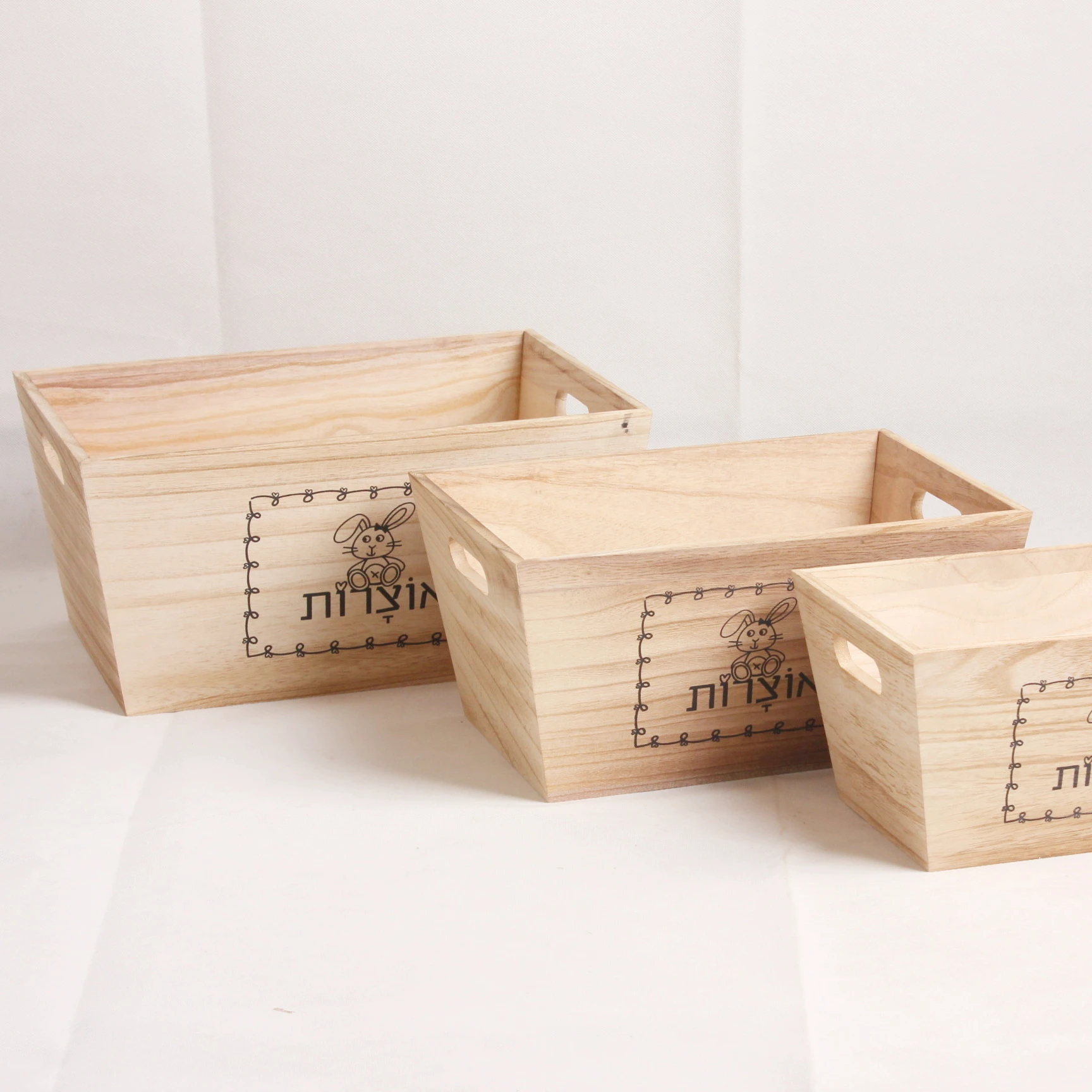 Hot Sale Gift Customized Home Decor Rustic Wood  Pallet Large Cheap  Wooden Crate Boxes