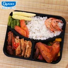 Take Away Lunch Box 3 Compartments Microwave Plastic Takeaway Meal Prep PP Disposable Food Container Bento Lunch Box