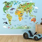 Sticker Wholesale World Map Kids Wall Sticker For Room Decorations