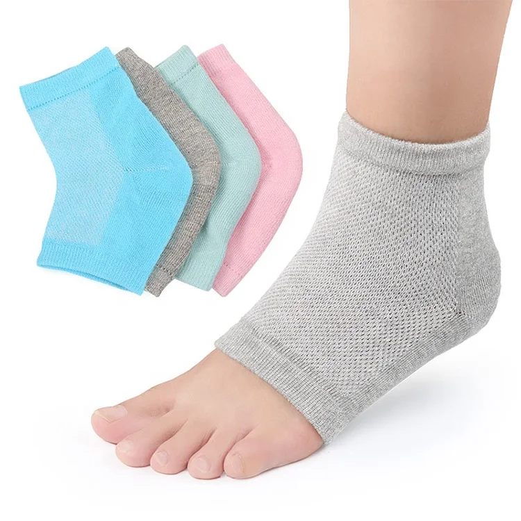 Soft Gel Heel Socks Ventilate Open Toe Socks Dry Hard Cracked Beach 