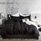 Comforters 400TC Fabric Home Bedroom Solid Color Comforters Set Queen Bedding