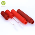Plastic Wand Low Moq New Plastic Petg Clear Round Lipgloss Constainer Transparent Lip Gloss Tube With Wand