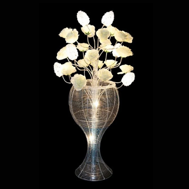 aluminum flower vase floor lamp