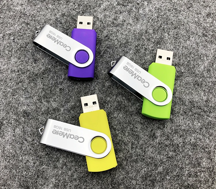 Ceamere C14 Bulk Swivel Metal USB 2.0 3.0 Flash Pen Drives 4GB 8GB Flash Memory Stick 32GB 128GB 16GB Custom Pendrive USB Stick