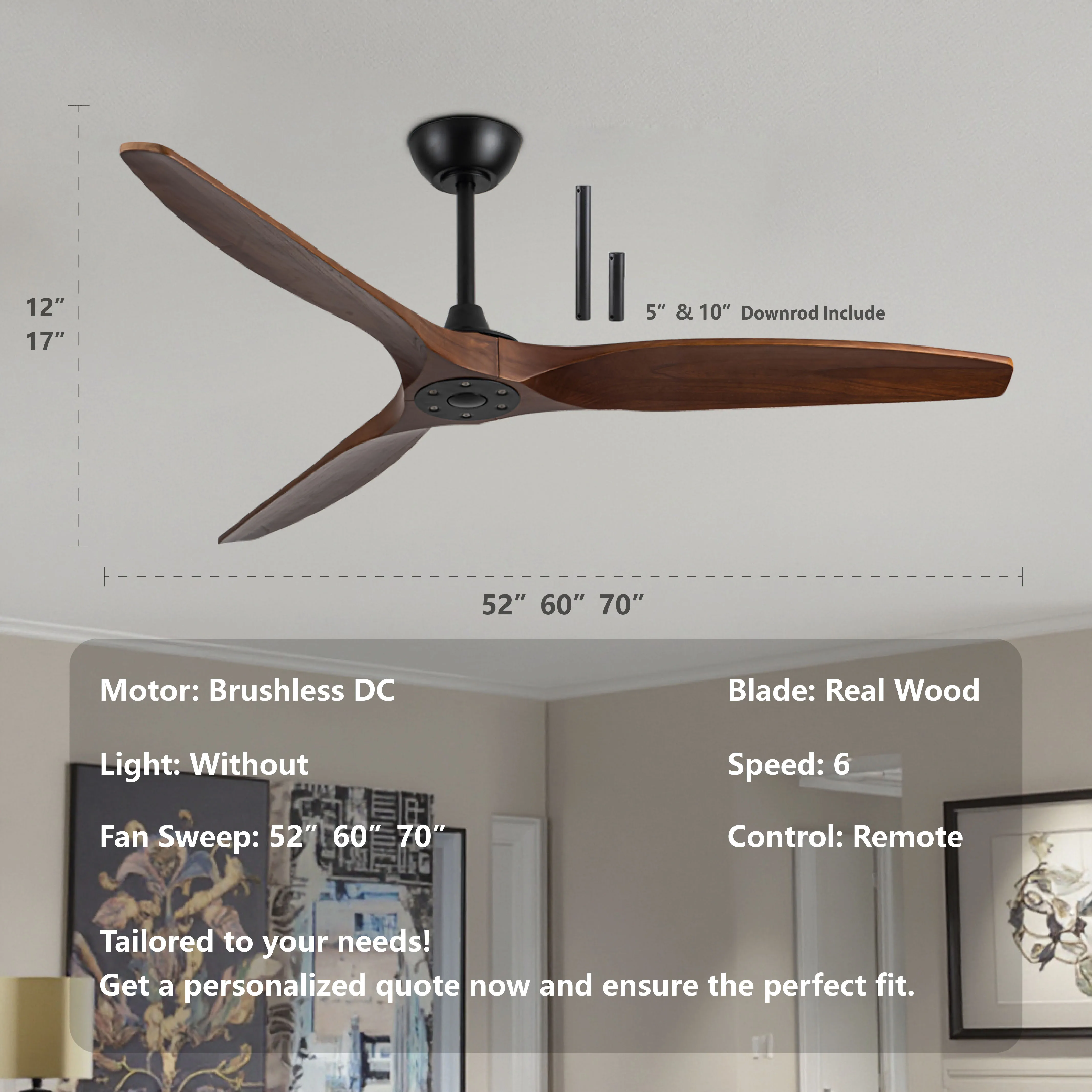 Ceiling Fan, 52inch, 60inch, 70inch - detail 6