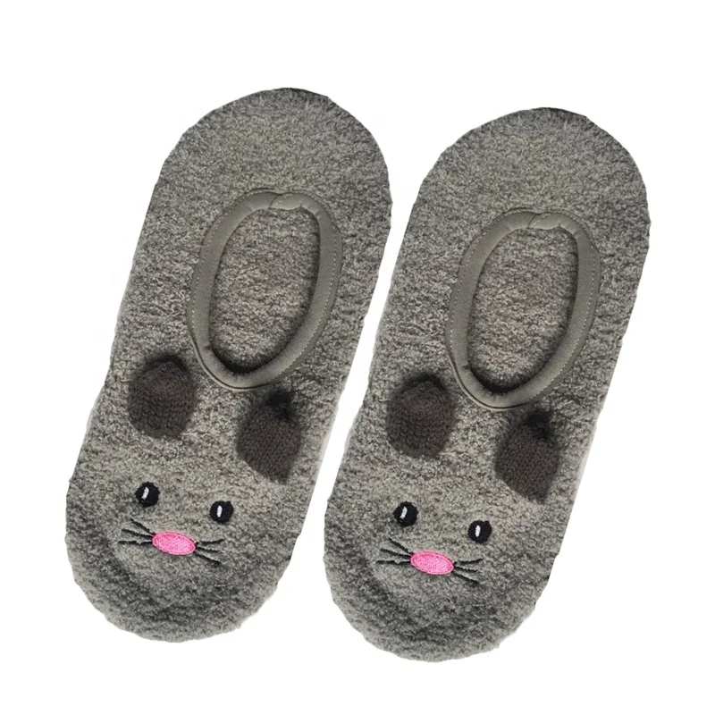 Low Cut Fuzzy Fluffy Ankle Slipper Socks With Funny Animal Head Pattern On  Toe - Buy Fluffy Ankle Slipper Socks,Low Cut Fuzzy Slipper Socks,3d Animal  Ankle Slipper Socks Product on 