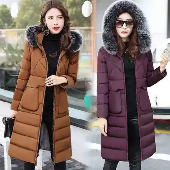 2024 High quality women's down jacket women's coat long coat waterproof down jacket red fur winter coat