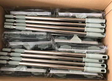 Window Wiper with Long Handle(56IN), Silicon Squeegee & Microfiber Mop, Fit for Window, Shower Glass , Mirror, Door, Car