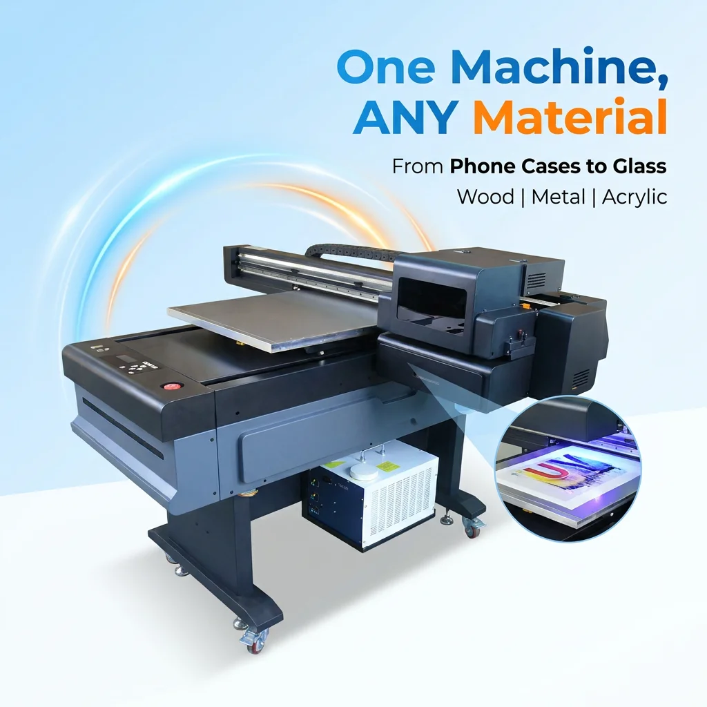 product new high performance econuo 6090 uv ink dtf printer with varnish printing 1 year warranty gift flat cylindrical objects685-2