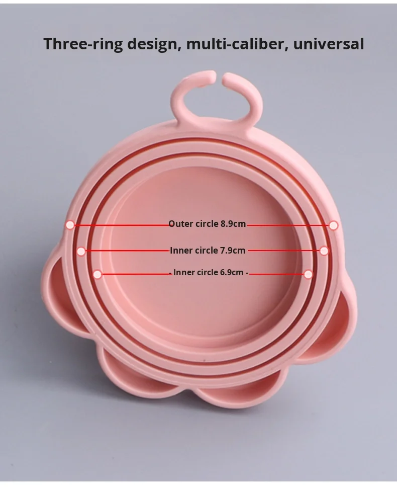 Universal Silicone Can Sealing Lid for Pet Dogs & Cats Multifunctional Food Preservation Bowl & Feeder supplier