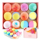 Bath Gift Set 12 Pack Handmade Christmas Organic Natural Bubble Fizzy Bath Bombs Gift Set