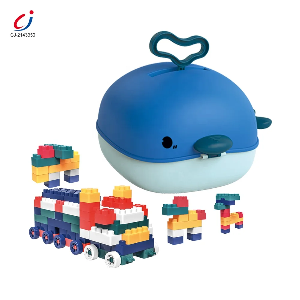 Trending top whale storage box 2 In1 best welcome fashion kids toys reasonable price plastic building block toy