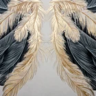 Art Feather Butterfly Abstract Wall Art Modern Luxury Art Living Room Feather Print On Canvas Butterfly Wall Art