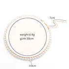 Pearl Necklace Women Elegant White Imitation Pearl Choker Necklace Charm Big Round Pearl Necklace Jewelry