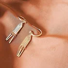 Design Handmade Earrings Gemnel New Design 18k Gold Jewelry Charm Handmade Artisan Tapestry Drop Earrings