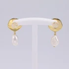 Gold Earring 14k Gold Plated Jewelry Sets Heart Shape Earring Set Diamond Brazilian Gold Jewelry