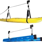 Bicycle Bike Lift Kayaka Lift Storage Pulley Rack Hook For Bicycle Canoe Ladder Ceiling Storage Rope 125LB