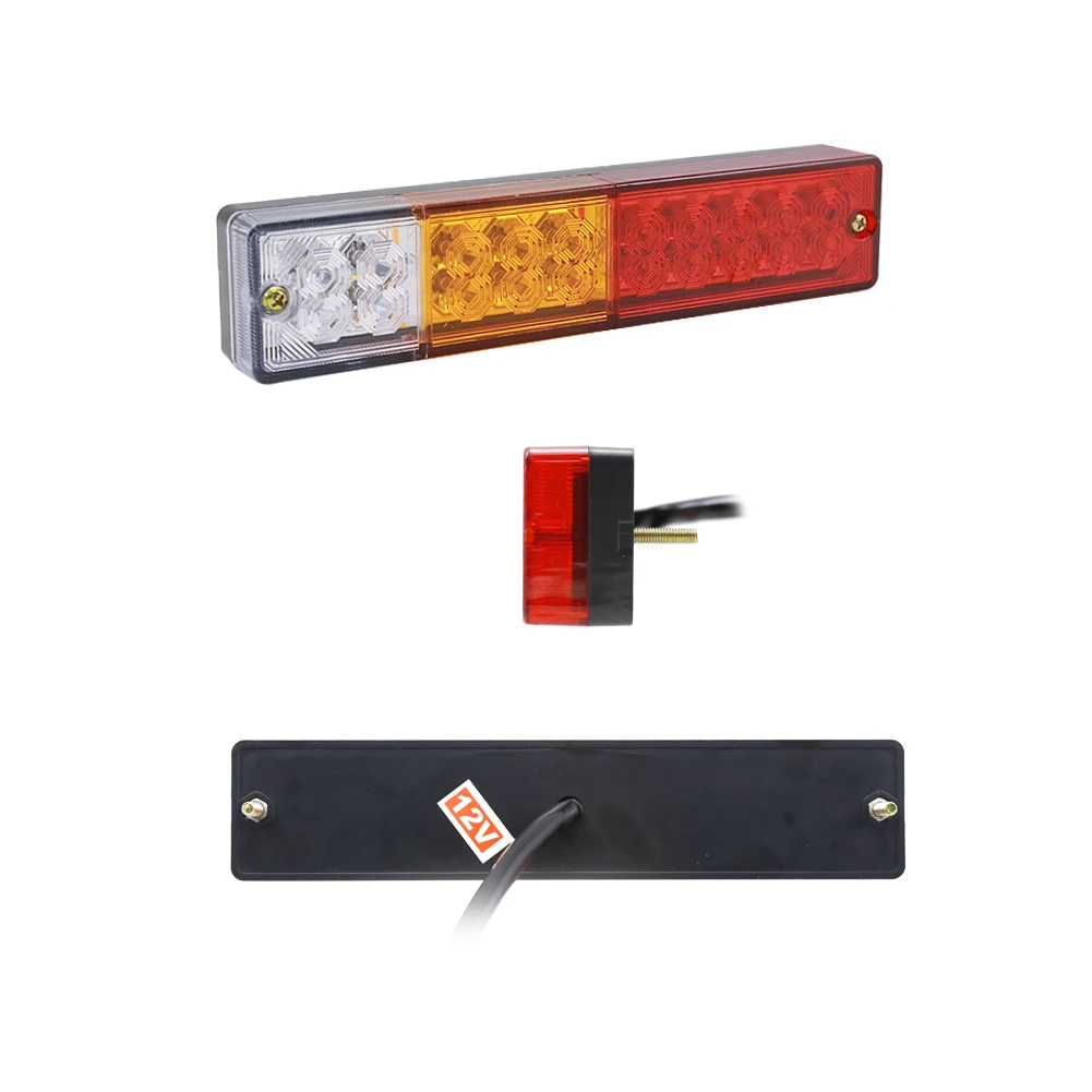 product dc12 24v rectangular trailer turn signal spot lamp truck warning tail light-28