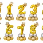 Party Digital Aluminum Foil Balloon Party Balloon Decoration Crown Foil Large Size Inflatable Balloons