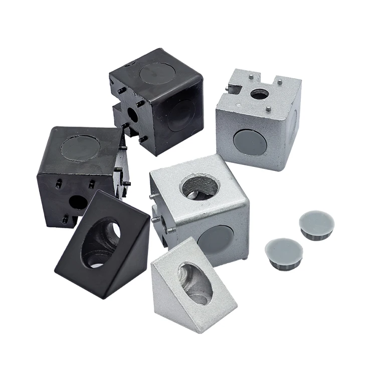 Industrial Aluminum Profile Accessories 20/30/40 Aluminum Profile Black Two-way Three-way Three-dimensional Connectors supplier