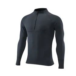 Custom Autumn Sublimation Polyester Spandex Quick Dry Sweatshirt Lightweight Stand Neck Sweater Men 1/4 Zip Leisure Golf Sweater