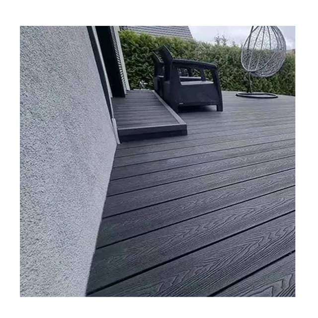 Environmentally friendly and recyclable 3d deep embossed wpc decking wpc outdoor decking