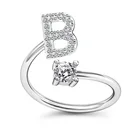 Rings Jewelry Gold In Stock 26 Letter Zircon Initial Rings Women Jewelry Gold Plated Initial Rings