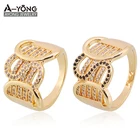 S Ring Ring With Black Stone Fashion Gold Plated S Letter Ring With Black Stone Link Ring