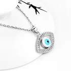 Jewerly Wholesale Cubic Jewerly 925 Sterling Silver Evil Eye Necklace Pendent