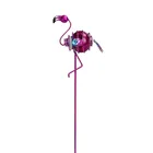 Home Yard Garden Pond Whirlpool Art Pile Rose Red Solar Flamingo Lamp
