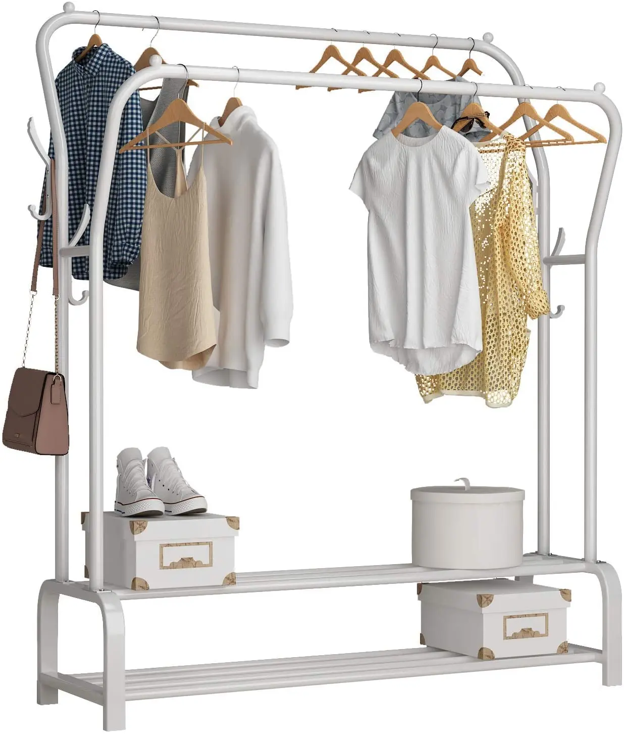 Double Layer Clothing Rack